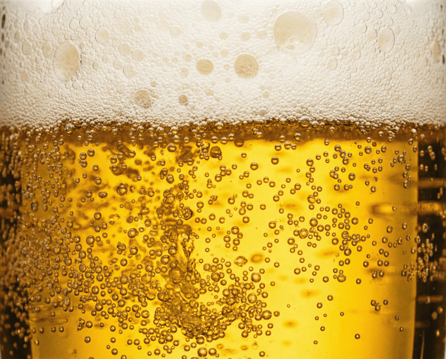 Nahaufnahme eines Bier Glases.