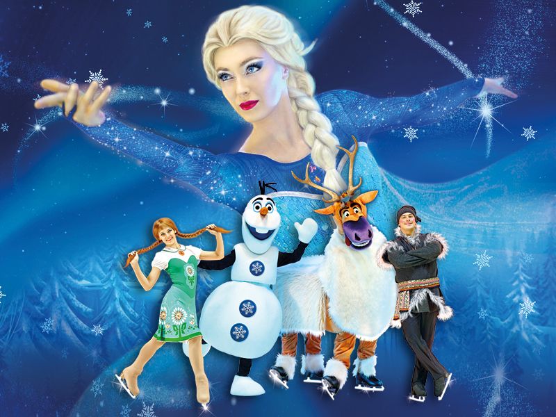 Ankündigungsbild zum Musical „Eiskoenigin 1 und 2“ mit den Hauptdarstellern und Hauptdarstellerinnen | Fotocredits: © agenda productions International GmbH (honorarfrei)      